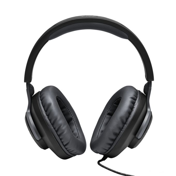 JBL Quantum 100 - Black - Wired over-ear gaming headset with flip-up mic - Front image number null